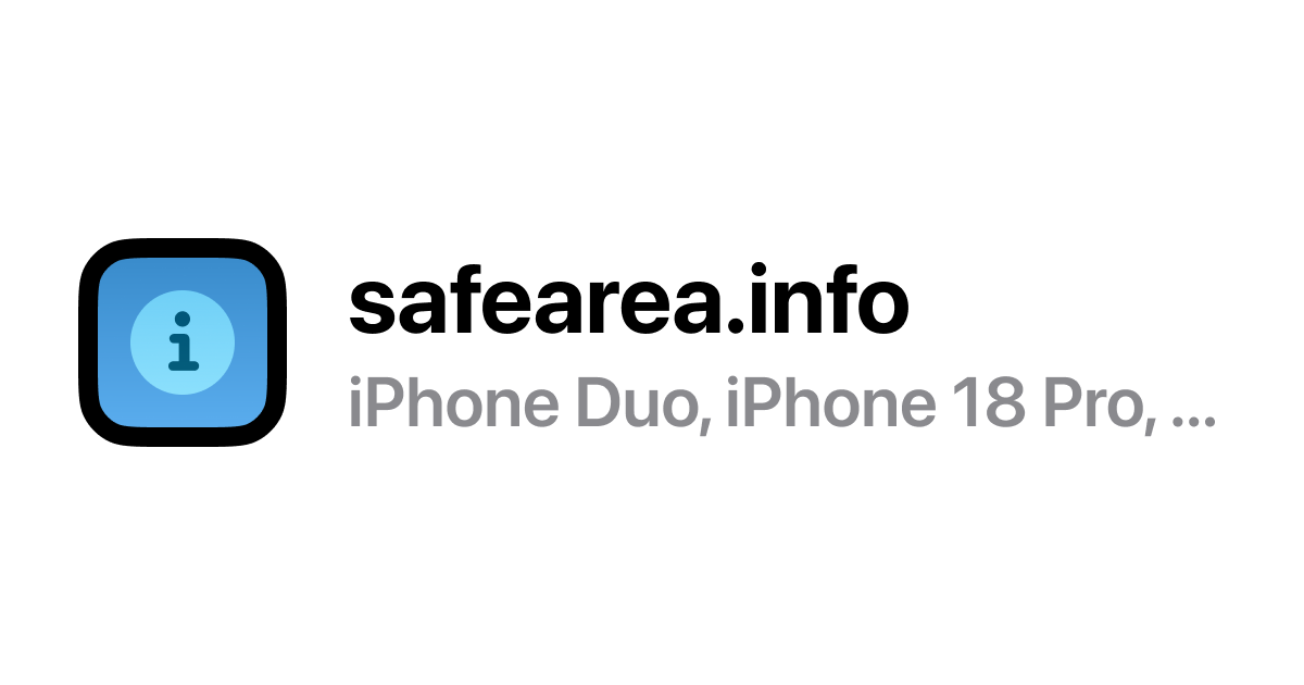I got tired of checking safe area insets in Simulator every time a new iPhone came out, so I built a logo